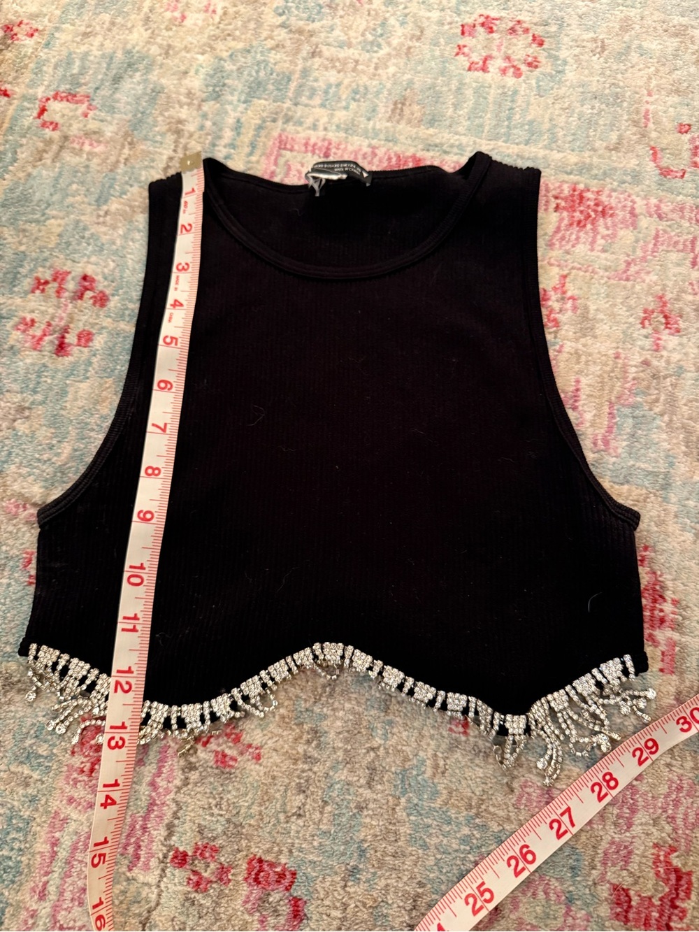 Zara Rhinestone Crop Tank - Picture 4 of 7